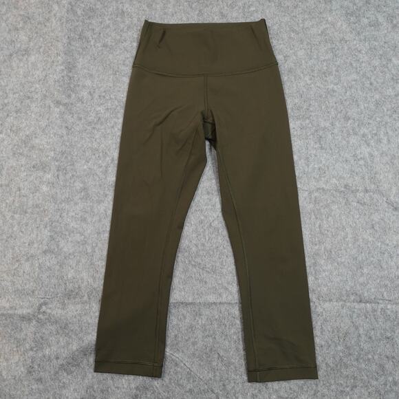 Lululemon Leggings Womens 4 Wunder Under Crop Hi Rise Full-On Luxtreme 21" Green - Picture 1 of 8